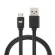 Câble USB/micro USB plat 2m noir