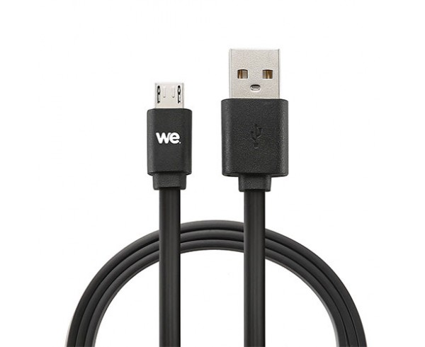 Câble USB/micro USB plat 2m noir