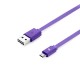 Câble USB/micro USB plat REVERSIBLE 1m Violet