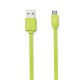 Câble USB/micro USB plat REVERSIBLE 1m Vert