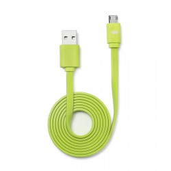 Câble USB/micro USB plat REVERSIBLE 1m Vert