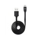 Câble USB/micro USB plat REVERSIBLE 1m Noir