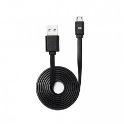 Câble USB/micro USB plat REVERSIBLE 1m Noir