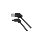 Câble USB/Micro USB coudé noir