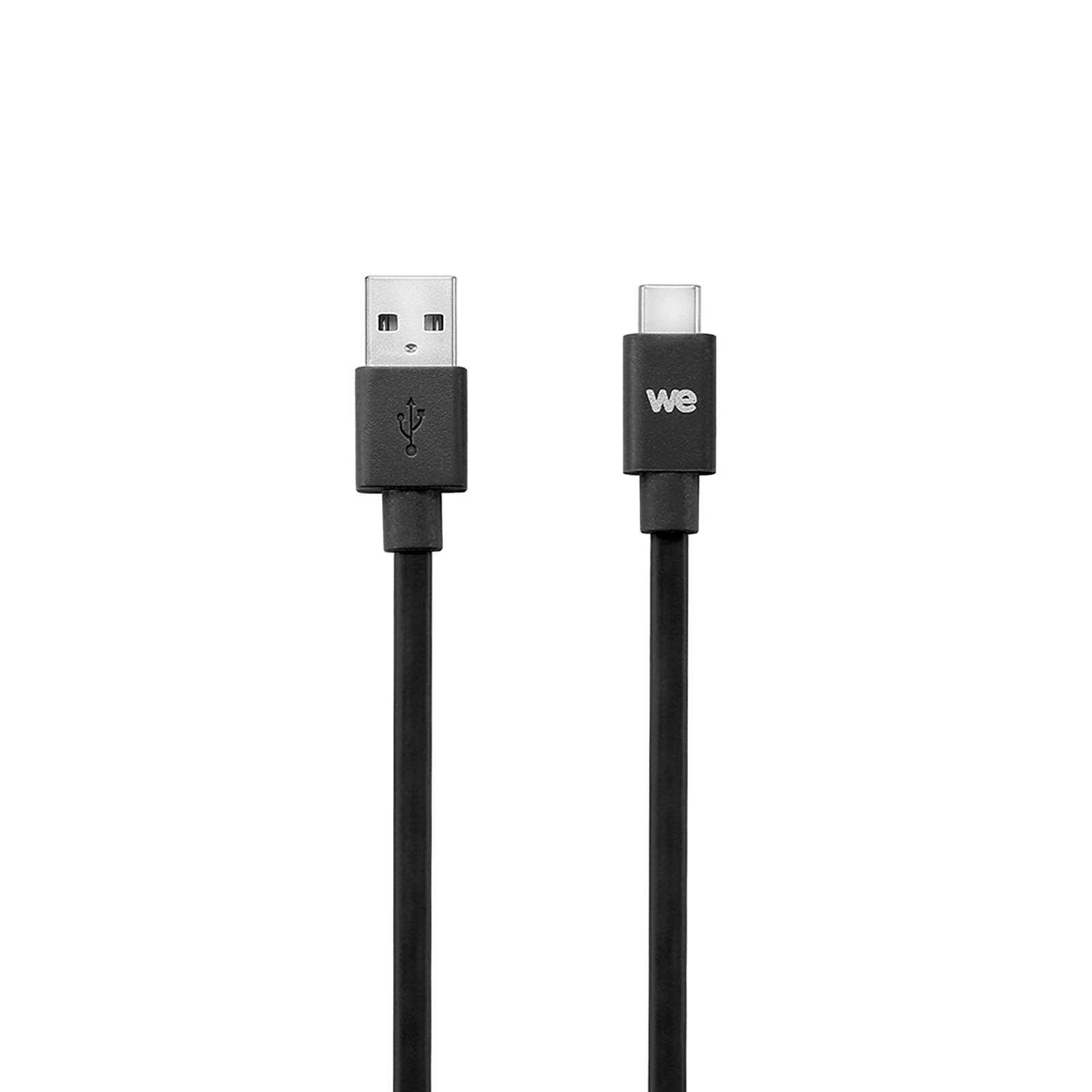Câble USB-C mâle/USB A mâle plat - Noir (1m) - WE