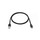 Câble USB-C mâle/USB A mâle plat - Noir (1m)