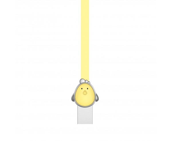 Câble poule USB / Micro USB plat 1m - Jaune