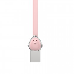 Câble poule USB / Micro USB plat 1m - Rose