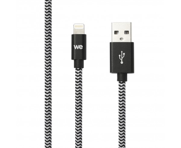Câble USB-C/Lightning nylon tressé 2m