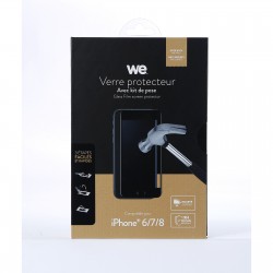 Verre protecteur avec Kit de pose iPhone 6/6S - 7 - 8