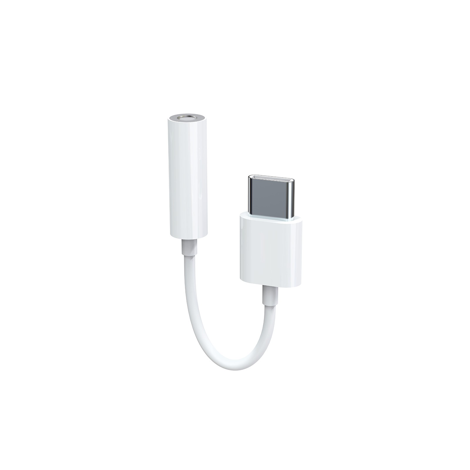Adaptateur USB 3.1 Audio Prise USB-C - jack 3,5 mm, blanc - Câbles