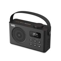 Radio réveil portable DAB/DAB+ / FM RMS 3W, batterie rechargeable Lecteur USB/Micro SD, BT prise secteur, Noir Radio réveil portable DAB/DAB+ / FM RMS 3W, batterie rechargeable Lecteur USB/Micro SD, BT prise secteur, Noir
