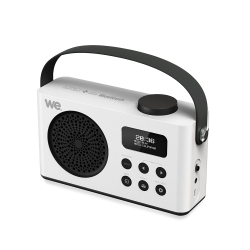 Radio réveil portable DAB/DAB+/FM RMS 3W, batterie rechargeable Lecteur USB/Micro SD, BT prise secteur, blanche Radio réveil portable DAB/DAB+/FM RMS 3W, batterie rechargeable Lecteur USB/Micro SD, BT prise secteur, blanche