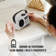 Radio réveil portable DAB/DAB+/FM RMS 3W, batterie rechargeable Lecteur USB/Micro SD, BT prise secteur, blanche