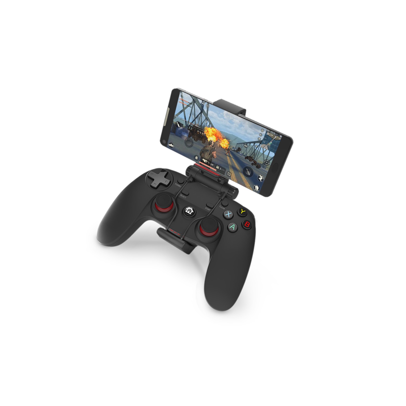 Manette Gaming sans fil Bluetooth/2.4GHz avec clip pour smartphone