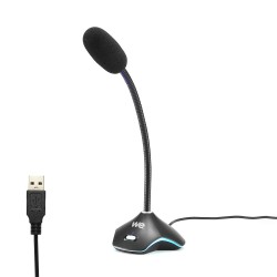 WE Gamium microphone gamer RGB avec touches de contrôle de volume et 15 modes de couleurs