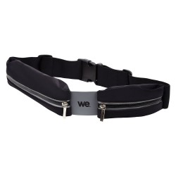 Ceinture sport noire en Lycra Waterpoof - double poche Universel jusqu'à  smartphone 5.7'