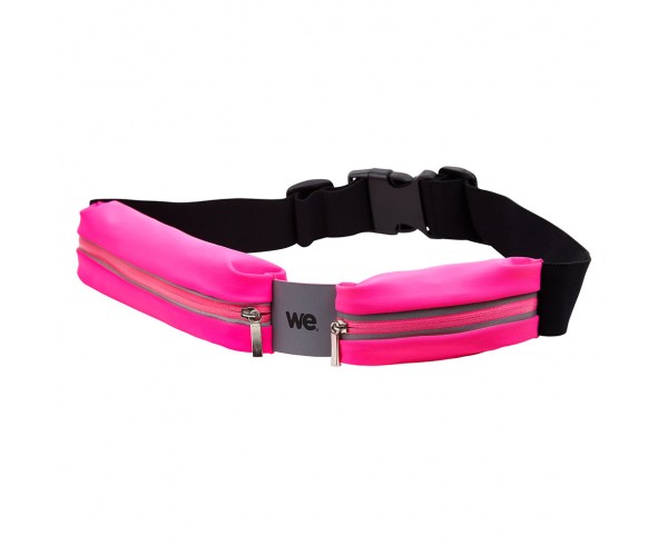 Ceinture sport rose en Lycra Waterpoof - double poche Universel jusqu'à  smartphone 5.7'