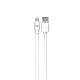 Câble Apple USB/lightning plat: évite de faire des noeuds 1m blanc - en silicone