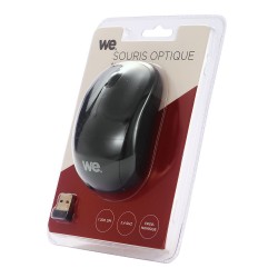 Souris sans fil WE DELUXE V3 Noire Nano Dongle USB - Optique 2.4 GHz - 1000DPI Souris sans fil WE DELUXE V3 Noire Nano Dongle USB - Optique 2.4 GHz - 1000DPI