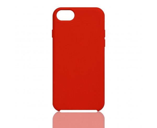 Coque silicone rigide iPhone Compatible iPhone 6 -6S -7 -8 - Rouge Effet doux à l'intérieur