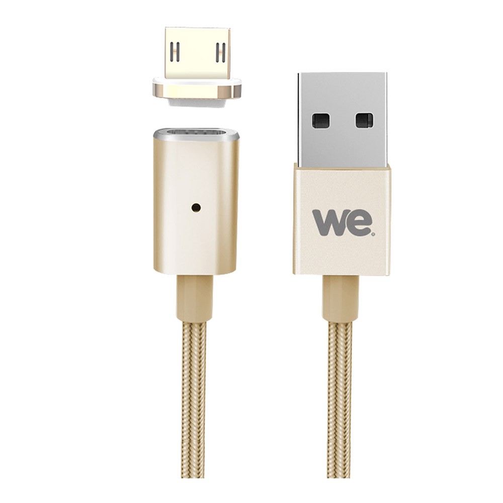 WE Câble Micro USB Magnétique Nylon Tressé Aimanté, Charge et  Synchronisation des Données - 1.20M - Or - WE