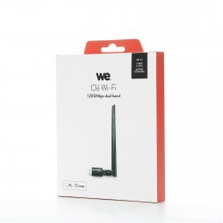 CLE WIFI 1200Mbps DUAL BAND USB 3.0 300Mb/s en 2.4G, 867Mb/s en 5G antenne detachable