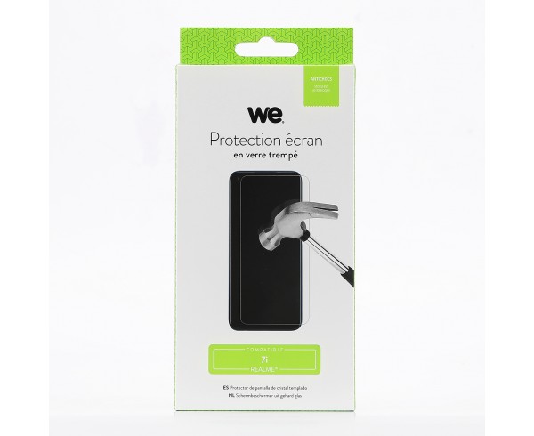 WE Verre Trempé pour [REALME 7] - Film Protection Ecran Anti-Rayures - Anti-Bulles d'Air - Ultra Résistant - Dureté 9H Glass