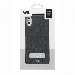 Coque Paillette - iPhone X Noir - Semi rigide