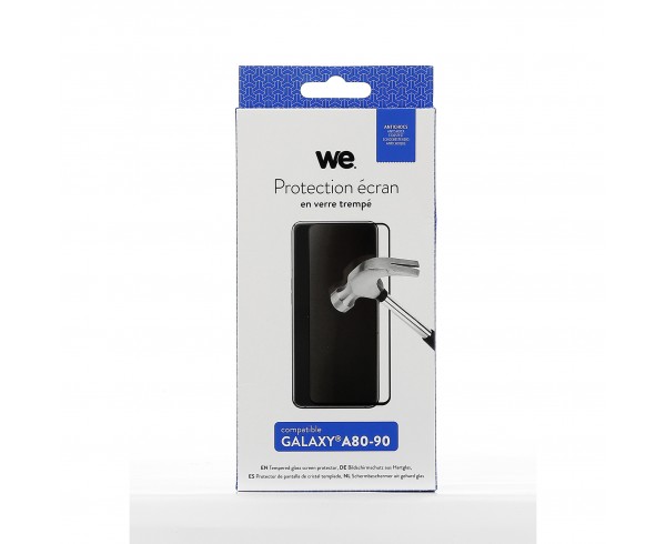 Protection d'écran Galaxy A80 - A90 Verre trempé - Full Glue - 2.5D Anti-rayures - Anti-reflets