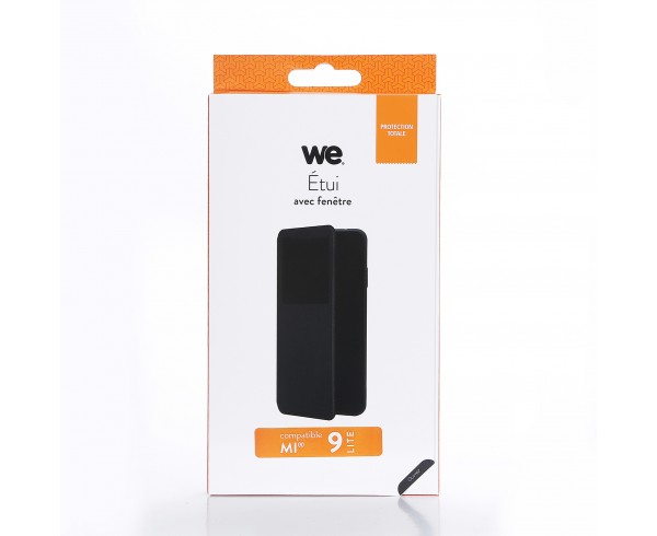 Etui de protection WE noir pour smartphone XIAOMI MI 9 LITE Résistant aux chocs et chÃ»tes. Accès caméra et multi-position.