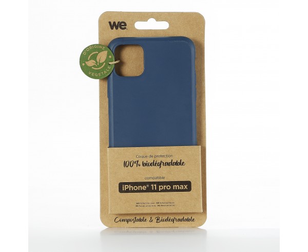 WE Coque de protection 100% biodégradable et compostable pour APPLE IPHONE 11 PRO MAX Bleu Respectueux de l'environnement
