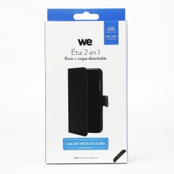 Etui de protection WE noir pour Samsung Galaxy NOTE 20 ULTRA Résistant aux chocs et chûtes. Accès caméra et multi-position.