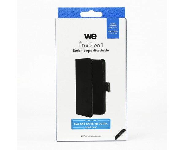 Etui de protection WE noir pour Samsung Galaxy NOTE 20 ULTRA Résistant aux chocs et chûtes. Accès caméra et multi-position.