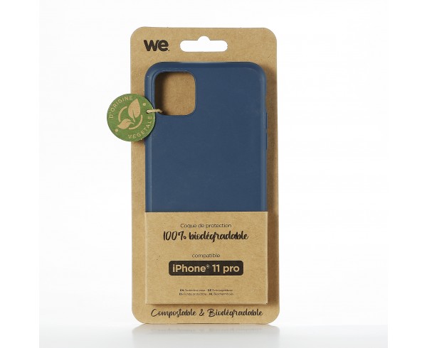 WE Coque de protection 100% biodégradable et compostable pour APPLE IPHONE 11 PRO couleur Bleu Respectueux de l'environnement
