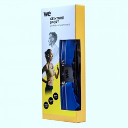 Ceinture sport bleue en Lycra Waterpoof - double poche Universel jusqu'à  smartphone 5.7'