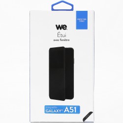 Folio avec fenêtre pour Galaxy A51 Noir Accès caméra - Léger - Flexible