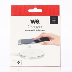 Chargeur à induction universel 5W Blanc Charge rapide 10W pour samsung Indicateur de charge - Sans fil