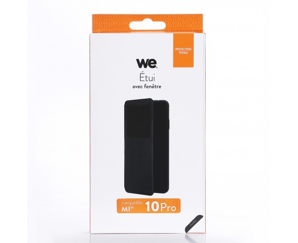 Etui de protection WE noir pour smartphone XIAOMI MI 10 PRO Résistant aux chocs et chÃ»tes. Accès caméra et multi-position.