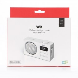 Radio portable DAB+/FM rechargeable RMS 3W - Double alarme - Luminosité réglable Blanche Radio portable DAB+/FM rechargeable RMS 3W - Double alarme - Luminosité réglable Blanche
