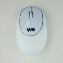 Souris sans fil silicone We Blanche Silicone anti stress 1000 DPI Dongle USB Plug and Play