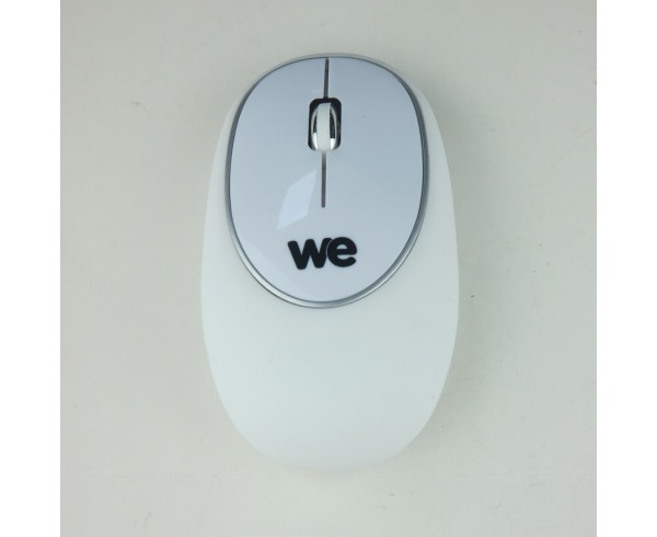 Souris sans fil silicone We Blanche Silicone anti stress 1000 DPI Dongle USB Plug and Play
