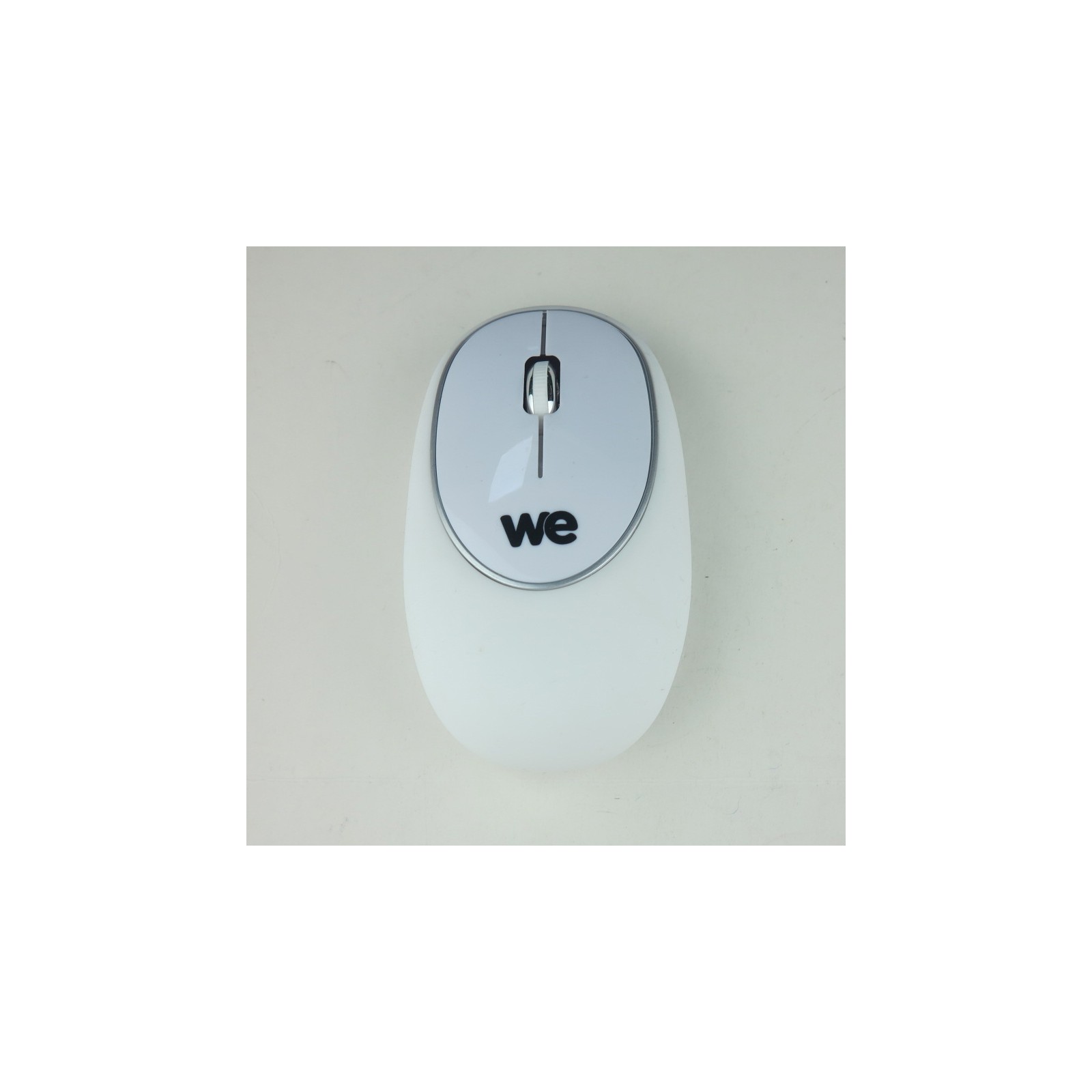 Souris sans fil silicone We Blanche Silicone anti stress 1000 DPI Dongle  USB Plug and Play - WE