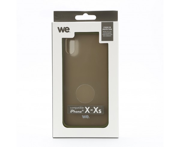 Coque caoutchouc WE pour smartphone Apple iPhone X/XS - Kaki Anti-choc, traitement anti-buée et anti-empreinte