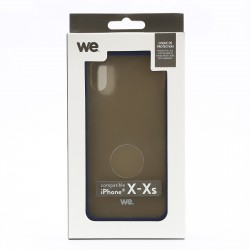 Coque caoutchouc WE pour smartphone Apple iPhone X/XS - Bleu Anti-choc, traitement anti-buée et anti-empreinte