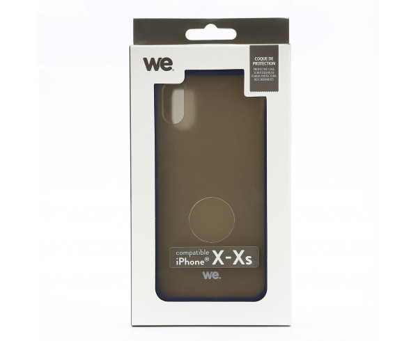 Coque caoutchouc WE pour smartphone Apple iPhone X/XS - Bleu Anti-choc, traitement anti-buée et anti-empreinte