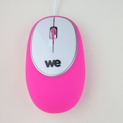 Souris filaire silicone We Fushia Silicone anti stress 1000 DPI Plug and Play Souris filaire silicone We Fushia Silicone anti stress 1000 DPI Plug and Play