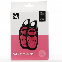 Talkie-Walkie enfant portée de 3km, 3 canaux clip ceinture inclus pack de 2pcs, fushia