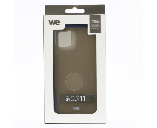 Coque caoutchouc WE pour smartphone Apple iPhone 11 - Bleu Anti-choc, traitement anti-buée et anti-empreinte