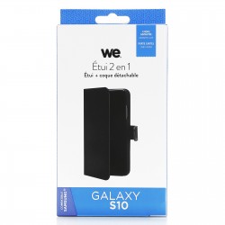 Folio avec coque détachable Galaxy S10 Fermeture magnétique